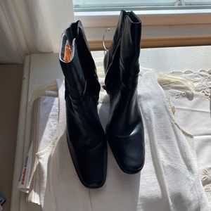 black leather Harley boots like new